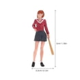 thumbnail image 2 of PAMINGONO Miniature Baseball Girl Figurine for Home Decor Multi Plastic Model Inspires Creativity Compact Size, 2 of 6