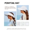 thumbnail image 7 of 2 in 1 Sun Hats for Women, UPF 50+ UV Protective Convertible Beach Visor Hat, Wide Brim Summer Sun Baseball Beach Cap, Adjustable Empty Top Caps, Black, 7 of 7