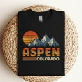 thumbnail image 2 of Retro Aspen Colorado Graphic T-Shirt - Vintage Style Mountain Tee for Men & Women, 2 of 5