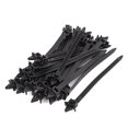 thumbnail image 1 of 8x150mm Negro Nylon Alado Extremo Empuje Montaje Eléctrico Cable Amarre 30uds, 1 of 2