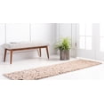 thumbnail image 3 of Rugs.com Botanical Shag Collection Rug – 6 Ft Runner Light Brown Shag Rug Perfect For Hallways, Entryways, 3 of 9