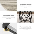 thumbnail image 3 of Kojooin 47 in Round Dining Table for 4 to 6, Kitchen and Dining Room Table with Metal Base for Home Use, 3 of 8