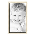 thumbnail image 2 of ArtToFrames 18" x 32" Silver with Black Lip Picture Frame, 18x32 inch Multi Wood Poster Frame (WOM-5193),  Pack, 2 of 7