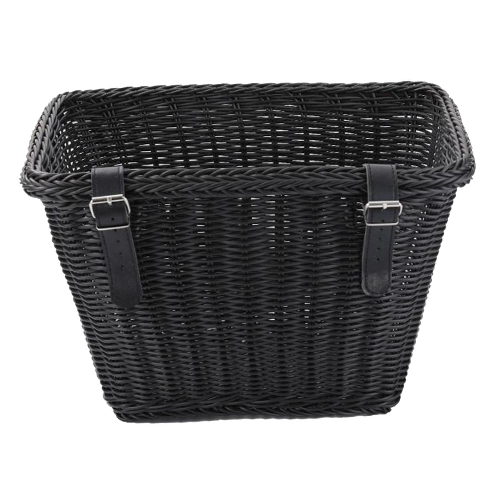 Baoblaze Bike Basket Large Capacity Portable Front Basket Accessories Black
