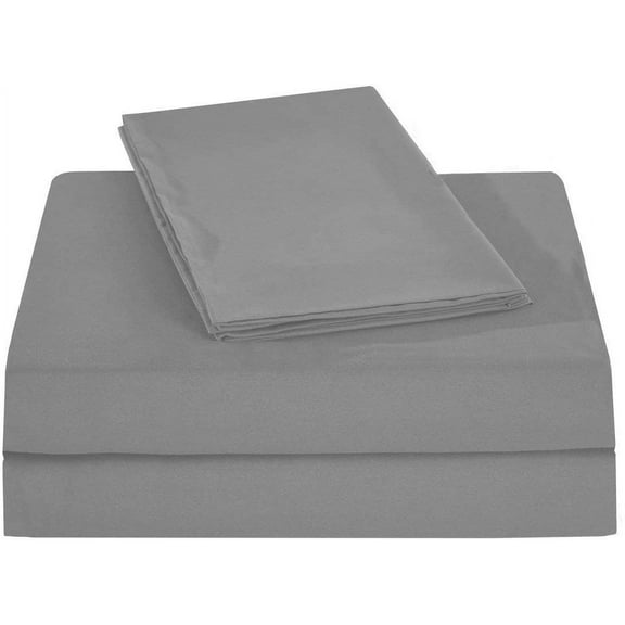 1000 Thread Count 4 Pcs Bed Sheets Set Solid Egyptian Cotton California King Size 15 Inches Deep Pocket Silver Grey Solid Cotton Sheets