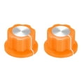 thumbnail image 1 of Perillas de control de volumen de potenciómetro de orificio de eje de 6.4 mm Uxcell, perillas de pedal de efecto, naranja, 2 piezas, 1 of 3