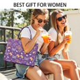 thumbnail image 5 of Large Capacity Tote Bag,Purple Orange White Butterfly Pattern Handbag Fashion Luxury Tote Bag,15.7"x13"x 5.1" Inches,Laptop Compatible, 5 of 6