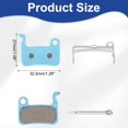 thumbnail image 2 of Disc Brake Pad 1.28" x 1.06" Semi-Metallic Bike Brake Pads with Spring and Pin for BB7 M355 M446 M640 Mountain Road Bikes, Blue, 2 of 7