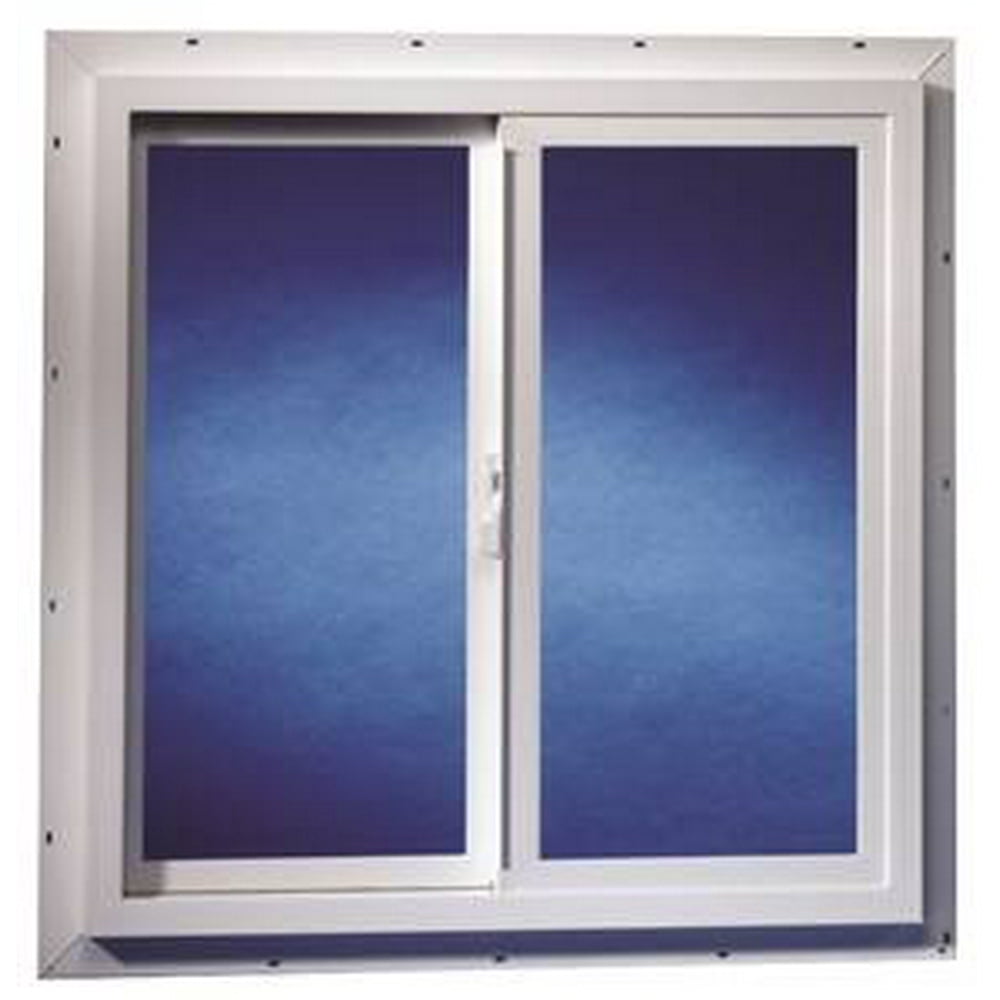 DuoCorp Agriclass Double Slide Vinyl Utility Window White Glass/Vinyl
