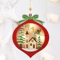 thumbnail image 4 of xiaxaixu Christmas Wood Pendant with Light, Hanging Rope Cartoon Shape, 4 of 8