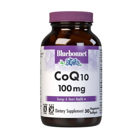 Bluebonnet CoQ10 100mg, Energy Production & Heart Health*, 30 Vegetarian Softgels, 30 Days