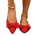thumbnail image 3 of Xucatan Women's Pointed Toe Flat Sandals with Bow Detail, Breathable Fabric Slingback Flats with Adjustable Strap, Soft Comfortable Walking Shoes for Daily Casual Wear Gift, 3 of 9
