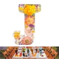 thumbnail image 2 of Binwennn Handmade Floral Night Light Floral Resin Night Light Letter Floral Resin Night Light Flower Resin Letters With LED Light Floral Resin Letter Nightlight Nightlight Rechargeable Night Light, 2 of 3