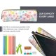 thumbnail image 5 of Easygdp Retro Floral para Estuche de Lápices de Cuero, Estuche de Papelería de Cuero, Estuche de Gran Capacidad con Cremallera, 5 of 7