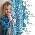 thumbnail image 3 of Blackout Kids Curtains,Blue White Tie Dye Textured Pattern Childrens Insulated Curtains Set Of 2,Bedroom Essentials,Toddler Room Decor 52"x84", 3 of 5