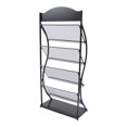 thumbnail image 6 of Shangmakel Floor-Standing Magazine Rack , 4-Layer Iron Information Rack Storage Rack S-shaped Newspaper Rack Display Rack Black, 6 of 11