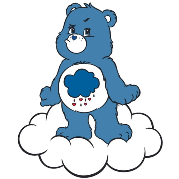 Grumpy Bear Care Bear Cartoons Customized Wall Decal - Custom Vinyl Wall Art - Personalized Name - Baby Girls Boys Kids Bedroom Wall Decal Room Decor Wall Stickers Decoration Size (40x40 inch)