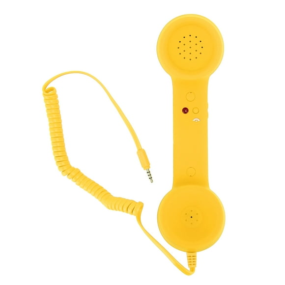 Combiné Téléphonique Rétro Vintage Récepteur de Cellulaire Prise 3,5 mm Combiné Téléphonique Filaire avec Interrupteur de Son pour Téléphone Intelligent PC