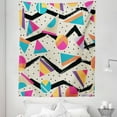 thumbnail image 1 of Indie Tapestry, Eighties Memphis Fashion Style Geometric Abstract Colorful Design Dots Funky, Fabric Wall Hanging Decor for Bedroom Living Room Dorm, 5 Sizes, Multicolor, by Ambesonne, 1 of 1