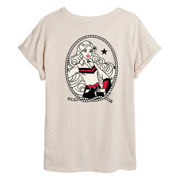 Barbie - Barbie Western Americana - Women's Oversized Graphic T-Shirt