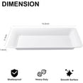 thumbnail image 2 of 6-Pack 14" x 9" White Large Plastic Serving Trays, Reusable Serving Platters for Dessert, Fruit, Snacks, Cookies, Heavy Duty Food Serving Tray for Kitchen, Party, 2 of 5