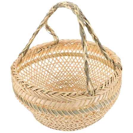 UPOUART Bamboo Basket Handwoven Multi-Functional Storage for Home Decor