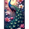 thumbnail image 4 of LUUFILx Peacock Lotus Backdrop Banner Floral Wall Hanging for Wedding Home Decor Party Supplies Photography Background Romantic Anniversary Stunning Art Display, 4 of 8
