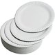 thumbnail image 4 of Platos desechables de cartón de 100-23 cm Paquete de 100 - Platos desechables fuertes y duraderos - Se pueden usar para alimentos fríos o calientes en el microondas. Afortunado Sencillez, 4 of 4