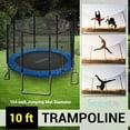 thumbnail image 6 of SereneLife 5FT 10FT Exercise Trampoline W/ Enclosure Net Outdoor Jump Rectangle Trampoline, Blue, 6 of 7