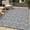 gray, variant on Geometric Outdoor Rug Patio Waterproof, Modern Neutral Outdoor Plastic Straw Rug with Portable Bag, Camping Rugs for Outside Your RV, Reversible Mats for Backyard,