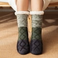 thumbnail image 3 of YYYTop Woman's Girls Winter Christmas Socks Thicken Warm Non-slip Crew Socks for Women Super Soft Cozy Fuzzy Fleece-Lined Slipper Socks with Grippers, 3 of 5