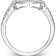 thumbnail image 2 of 14K White Gold Diamond Contour Wedding Band (Size 7) Made In India rm2089b-030-waa, 2 of 5