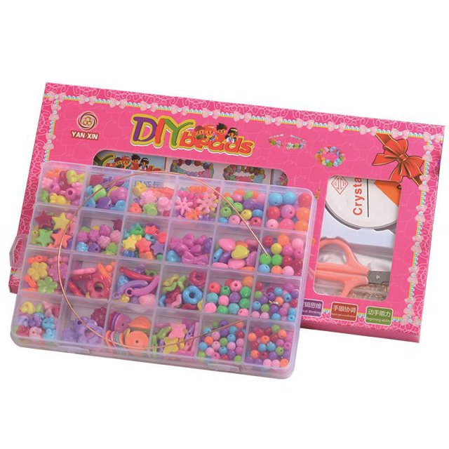 Caja de Colores con Cuentas para Niños JAAS 24 Rejillas Juguete Artesanal