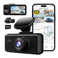 thumbnail image 1 of REDTIGER Dash Cam Front and Rear, Dash Cam 3 Channel with 5G WiFi GPS, Dash Camera Three Way with IR Night Vision, Free 64GB Card, 3 inch IPS Screen, Vehicle, 1 of 9