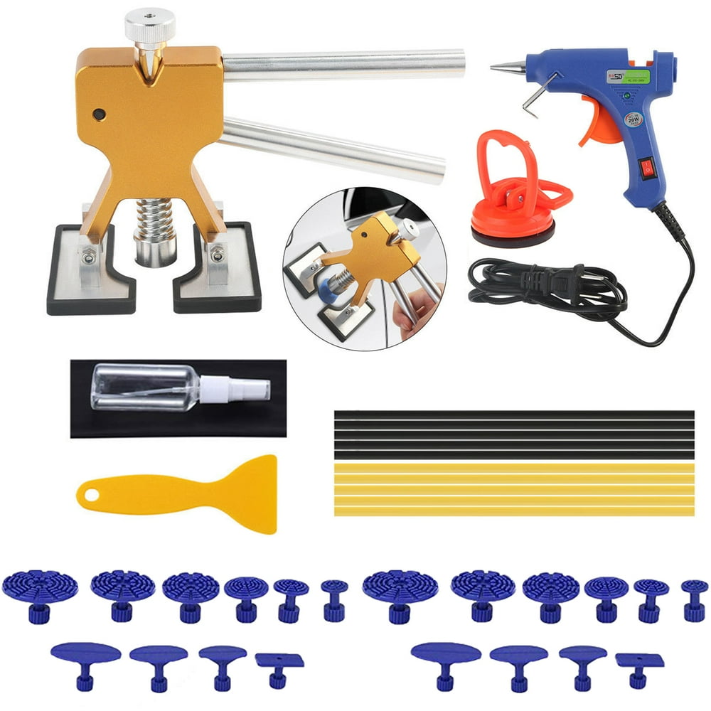 Auto Body Paintless Dent Removal Tools Kit 36pcs Glue Gun Dent Lifter