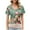 Multicolor, variant on qucoqpe Summer Tops for Women 2026 Fashion Floral Printed V Neck Pleated Short Sleeve Tee Casual Loose Pullover Blouses Shirts