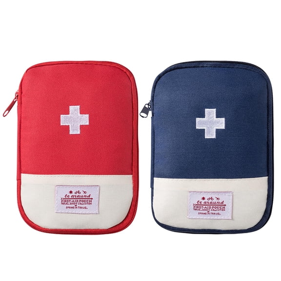 COOLHOOD Empty First Bag Kits 2Pcs Travel Size Survival Kits Small Bag First Kits for Office Outdoor