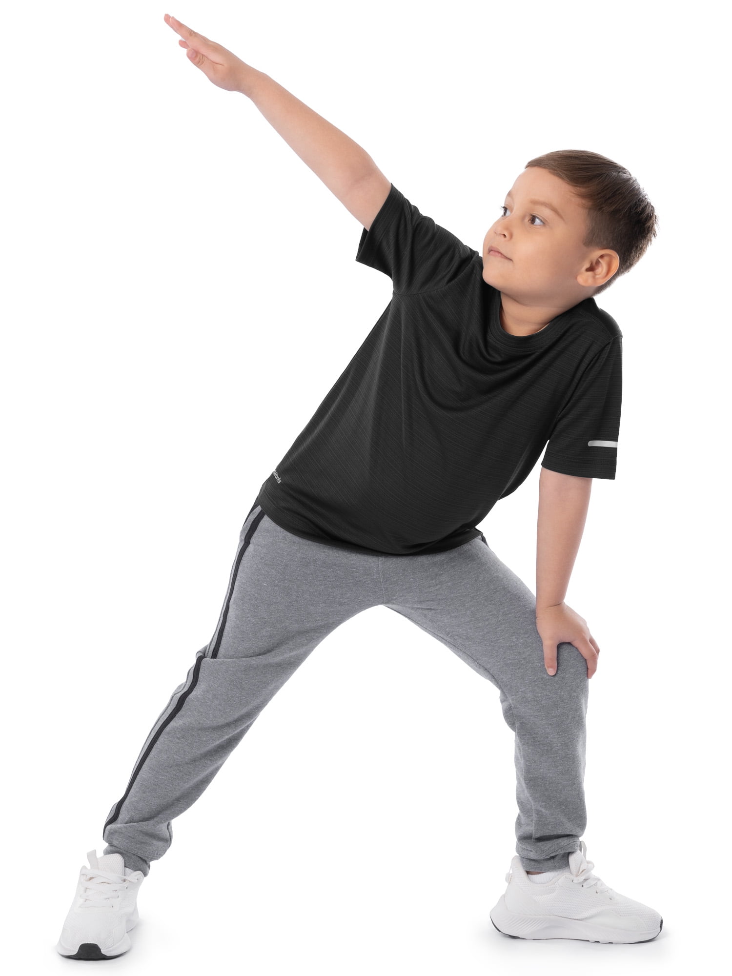 Athletic Works Boys Short Sleeve Core Active T-Shirt, Sizes 4-18 & Husky