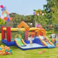thumbnail image 2 of Outsunny Large Kids Bounce House with Carry Bag and 450W Air Blower, 2 of 9