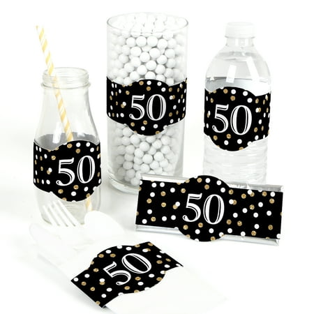 Adult 50th Birthday Gold Diy Birthday Party Wrapper Favors