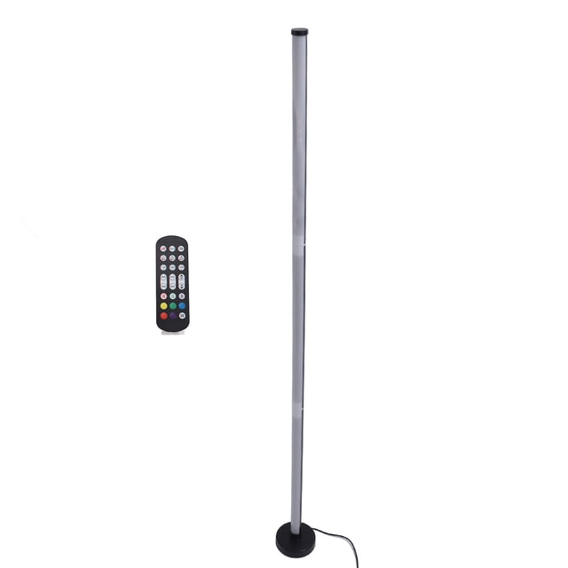 M Buder Lámpara de Pie de Esquina LED RGB Inteligente Sincronización Música 122 cm