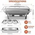 thumbnail image 2 of Jacgood Chafing Dishes for Buffet Set 2PC, Chafers for Catering,Chafing Dish Buffet Set with Lids Chafers and Buffet Warmers Sets, 2 of 7