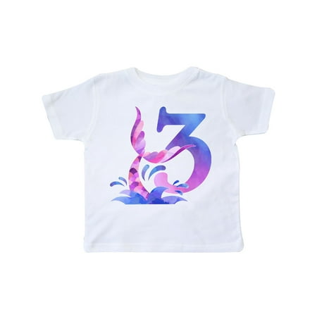 

Inktastic 3rd Birthday Mermaid Tail Gift Toddler Boy or Toddler Girl T-Shirt