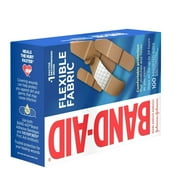 BAND-AID Flexible Fabric Adhesive Bandages, Assorted, 100 ea,