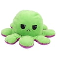 thumbnail image 2 of Pulpo de peluche reversible de doble cara, juguete para bebé (morado y verde, 20 x 10 cm), 2 of 14