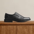 thumbnail image 3 of Mocasines de vestir slip-on para hombre Bruno Marc negros talla 10.5W, 3 of 9
