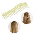 thumbnail image 6 of Unique Bargains 1 Pc Durable S-Shaped Wide-Tooth Straightening Comb Yellow ABS, 6 of 6