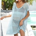 thumbnail image 2 of Cathalem Robe de Plage Débardeur Col en V pour Femmes, Bleu Taille Unique, 2 of 5