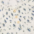 thumbnail image 5 of ZEHJUHAN Toddler Girls Summer Short Sleeve Sundress Square Neckline Tie Back A-Line Beach Dress With Matching Headband Blue flowers on white，6Y, 5 of 7