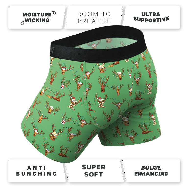 The Blitzened - Shinesty Reindeer Beer Ball Hammock Pouch Underwear XL 